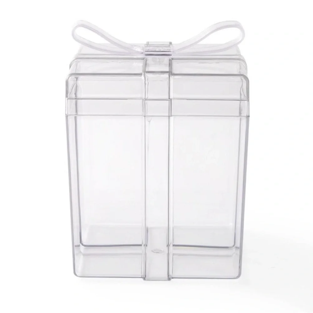 CLEAR ACRYLIC BOW GIFT BOX